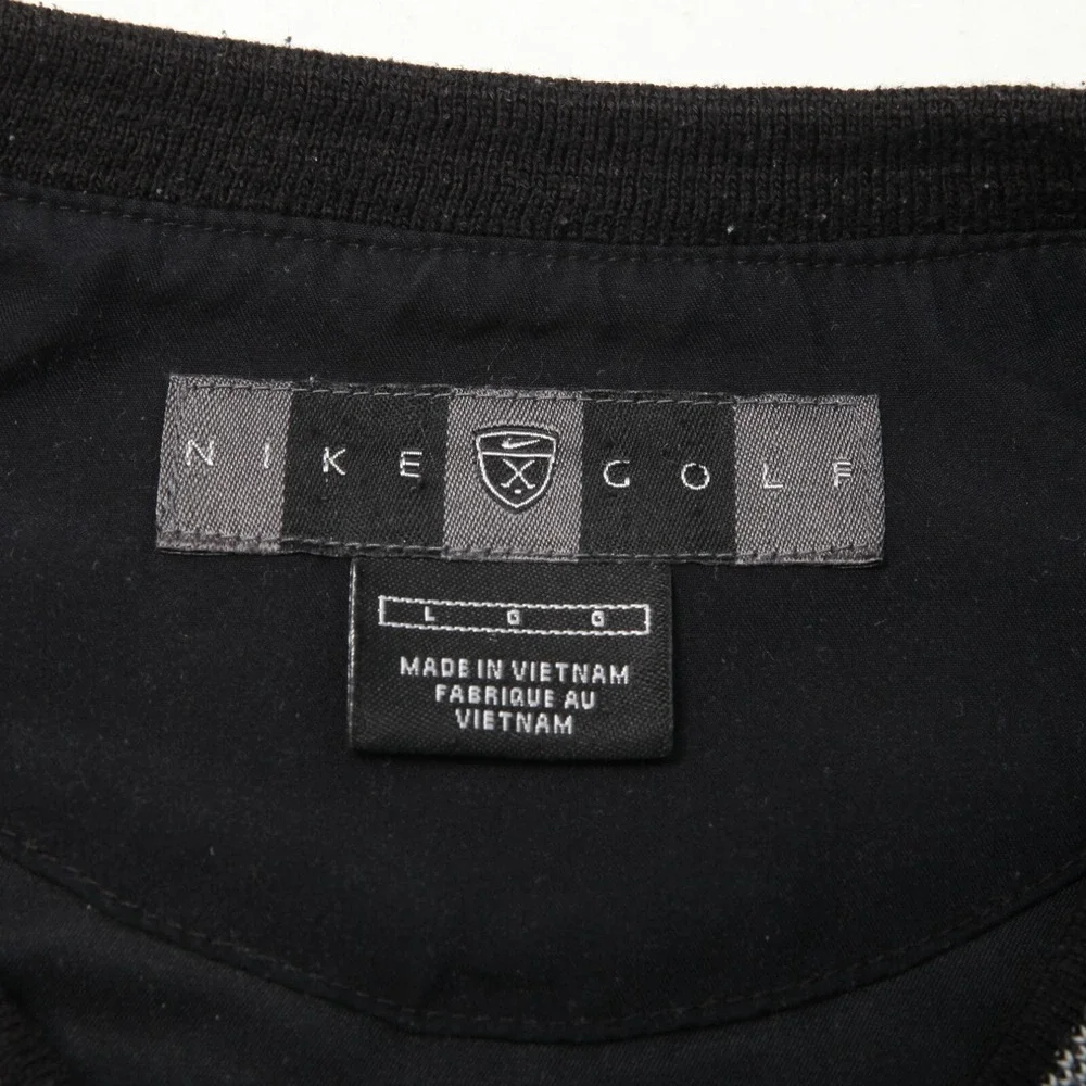 Nike Golf Jacket Mens Large Black Pullover V Neck Pockets Windshirt No Logo - Picture 5 of 13